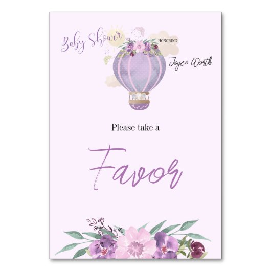 Numéro De Table Panneau de la table d'éléphants à montgolfière vio (Par défaut)