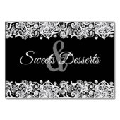 Numéro De Table Panneau de la table Mariage Lace Sweets & Desserts (Devant)