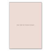 Numéro De Table Panneau de mariage personnalisé Roses blush (Dos)