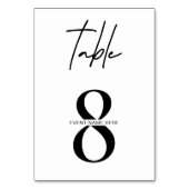 Numéro De Table Panneau de numérotation de table simple minimalist (Dos)