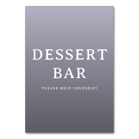 Numéro De Table Panneau de signalétique de bar à dessert minimalis (Par défaut)