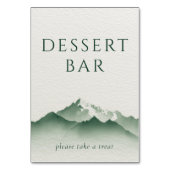 Numéro De Table Panneau de signalisation de bar à dessert à l'aqua (Dos)