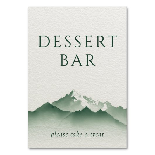 Numéro De Table Panneau de signalisation de bar à dessert à l'aqua (Par défaut)