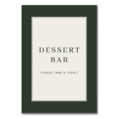 Numéro De Table Panneau de signalisation de bar à dessert élégant (Dos)