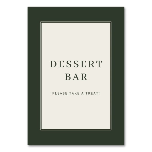 Numéro De Table Panneau de signalisation de bar à dessert élégant (Par défaut)