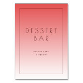 Numéro De Table Panneau de signalisation de bar à dessert minimali (Dos)
