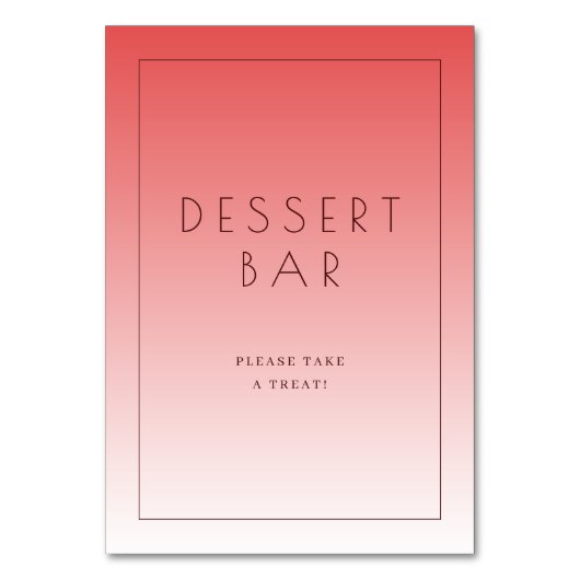 Numéro De Table Panneau de signalisation de bar à dessert minimali (Par défaut)