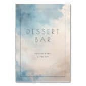 Numéro De Table Panneau de signalisation de bar à desserts à l'aqu (Dos)
