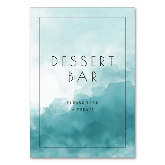 Numéro De Table Panneau de signalisation de bar à desserts à l'aqu (Par défaut)