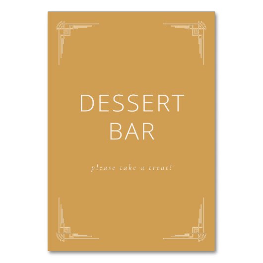 Numéro De Table Panneau de signalisation de bar à desserts jaune m (Par défaut)