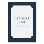 Numéro De Table Panneau de signalisation de bar à desserts minimal (Dos)
