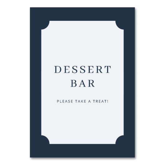 Numéro De Table Panneau de signalisation de bar à desserts minimal (Par défaut)