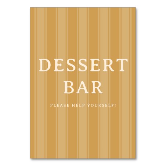 Numéro De Table Panneau de signalisation de bar à desserts minimal (Par défaut)