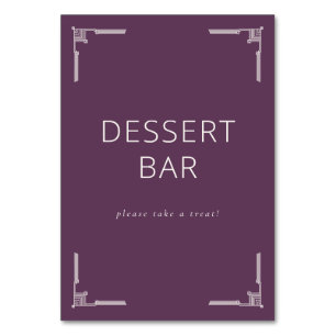 Numéro De Table Panneau de signalisation pour bar à desserts Elega
