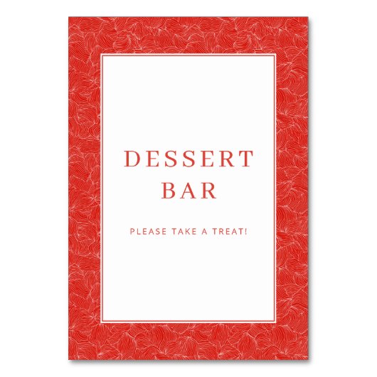 Numéro De Table Panneau de signalisation pour dessert en bar à tou (Par défaut)