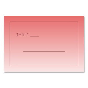 Numéro De Table Panneau de table à dégradé de corail calme