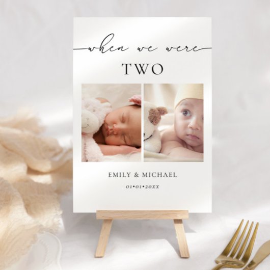 Numéro De Table Panneau de table de mariage When We Were Age