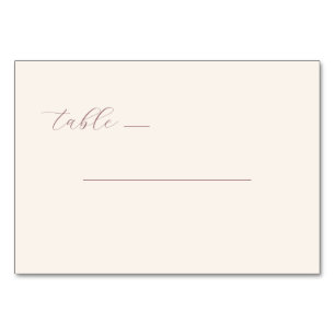 Numéro De Table Panneau de table minimaliste beige raffiné