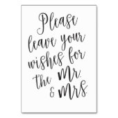 Numéro De Table Panneau du livre d'invité (Dos)