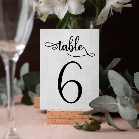 Numéro De Table Panneau mariage 3.5x5 | Tableau 6