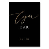 Numéro De Table Panneau Mariage de calligraphie en or noir (Par défaut)