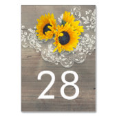 Numéro De Table Panneaux de table ensoleillés rustiques en dentell (Par défaut)