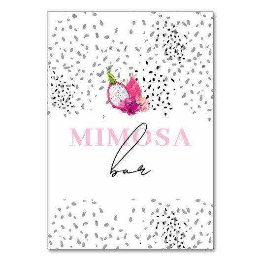 Numéro De Table Panneaux de table Pitaya Dragon Fruit Baby Sprinkl (Dos)