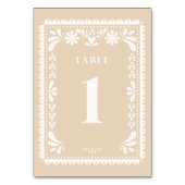 Numéro De Table Papel Picado Mariage Numéros de tableau moderne Me (Dos)