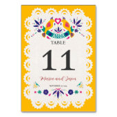 Numéro De Table Papier mexicain Picado Jaune Nuestra Boda Mariage (Par défaut)