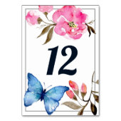 Numéro de table - Papillon floral design 2 (Dos)