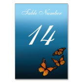 Numéro De Table Papillons Monarque Blue Ombre (Par défaut)