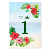 Numéro De Table Paradis tropical Mariage floral (Dos)