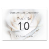 Numéro De Table Paramètre de table de Mariage Floral Blanc (Dos)