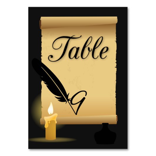 Numéro De Table Parchemin (Par défaut)
