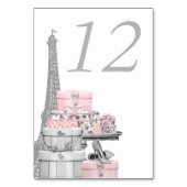 Numéro de table Paris rose (Dos)