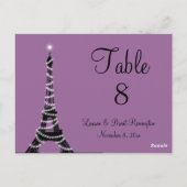 Numéro de table Paris Twinkles (Dos)