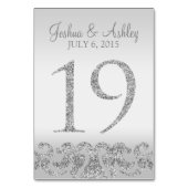 Numéro De Table Parties scintillant Argent Look Mariage Numéros de (Par défaut)