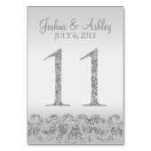 Numéro De Table Parties scintillant Argent Look Mariage Numéros de (Dos)