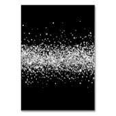 Numéro De Table Parties scintillant Argent Noir Nom individuel Pla (Dos)