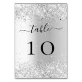 Numéro De Table Parties scintillant blanche argentée scintille gla (Dos)