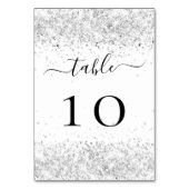 Numéro De Table Parties scintillant blanche argentée scintille gla (Par défaut)