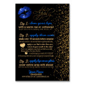 Numéro De Table Parties scintillant Bleue et Instructions pour la  (Par défaut)