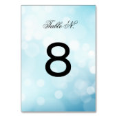 Numéro De Table Parties scintillant bleue sophistiquée MARIAGE NUM (Dos)