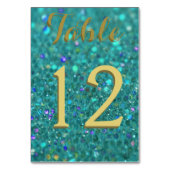 Numéro De Table Parties scintillant bleue turquoise (Par défaut)