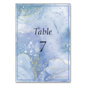 Numéro De Table Parties scintillant bleue violet blanc or (Dos)