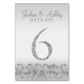 Numéro De Table Parties scintillant d'argent Look Mariage Numéros  (Par défaut)