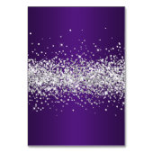 Numéro De Table Parties scintillant d'argent Royal violet Ombre No (Dos)