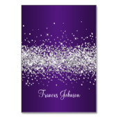 Numéro De Table Parties scintillant d'argent Royal violet Ombre No (Par défaut)