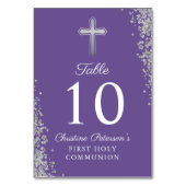 Numéro De Table Parties scintillant de la croix de Sliver Première (Dos)