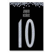 Numéro De Table Parties scintillant diamant Réception de mariage N (Dos)